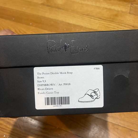 NWT Paul Evans Men\'s Brown Double Monk Strap Shoes Sz 9.5 main image 5